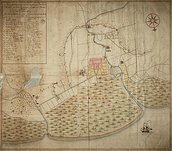 Map of Semarang, 1741